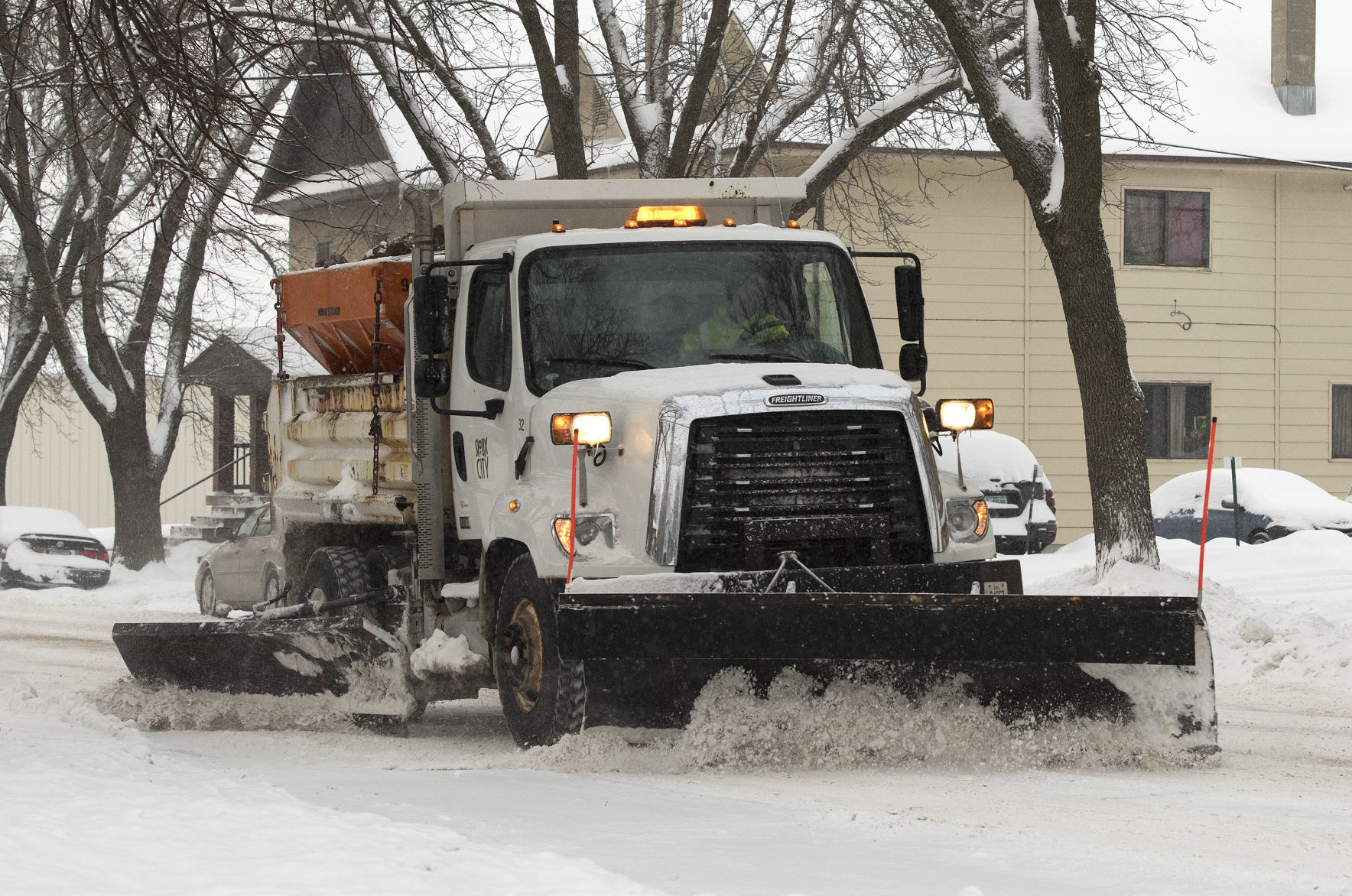 Snowy winter weather